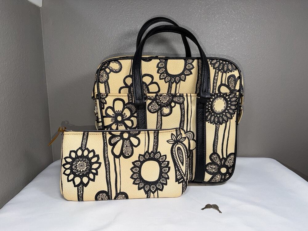 Samsonite Fashionaire X Marimekko Vintage 60s travel bag tote W key makeup Pouch